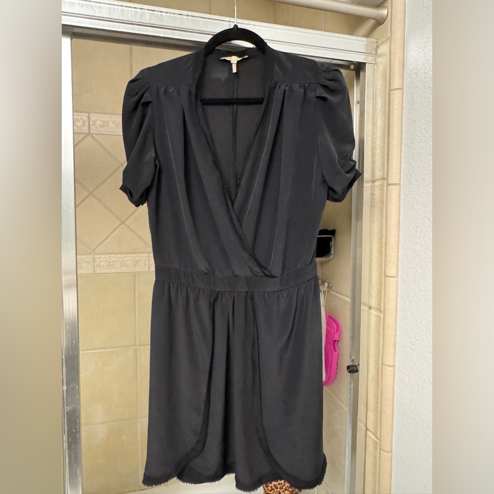 Maje Black Silk Dress